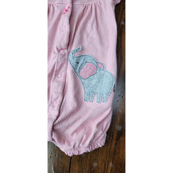 Carters Pink Snap Up With Elephant Size 18 Months - Picture 3 of 4